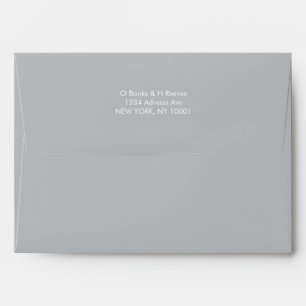 Simple custom address light grey colour envelope