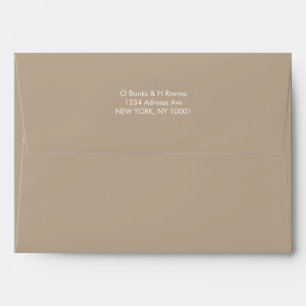Simple custom address rustic brown colour envelope