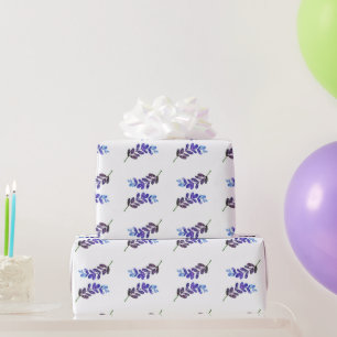 simple custom blue purple black leaves add your  t wrapping paper