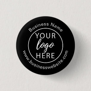 Simple Custom Business Logo 3 Cm Round Badge