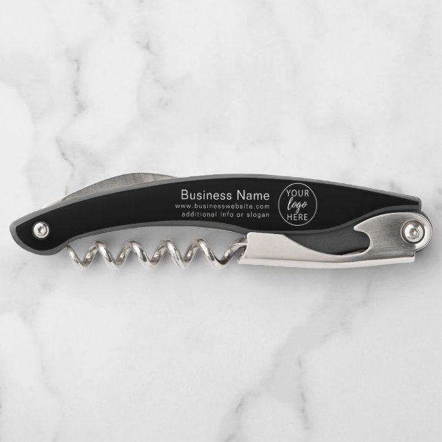 Simple Custom Business Logo  Corkscrew (Back)