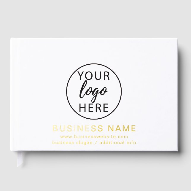 Simple Custom Business Logo  Guest Book (Front)