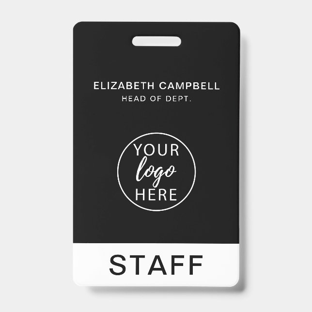 Simple Custom Business Logo  ID Badge (Front)