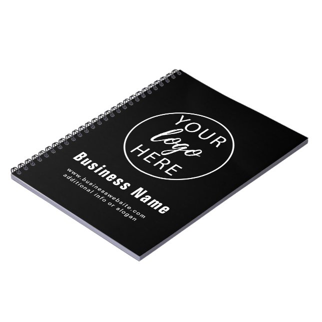 Simple Custom Business Logo Notebook (Left Side)