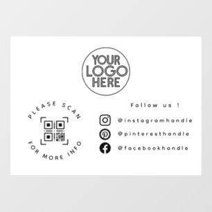 Simple Custom Business Logo QR Code Social Media