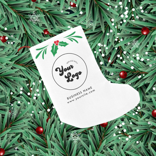 Simple Custom Business Logo Small Christmas Stocking (Creator Uploaded)