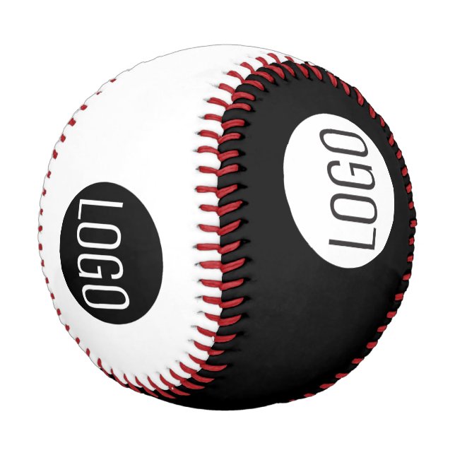 Simple Custom Business White logo and Black logo  Baseball (Angled)
