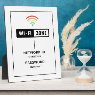 Simple Custom Business Wifi Password & Network Plaque