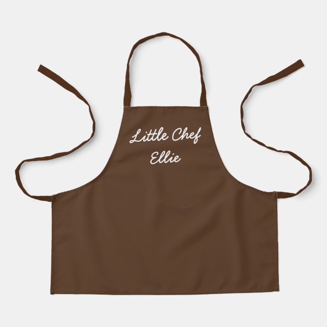 Simple Custom Calligraphy Little Chef Apron (Front)