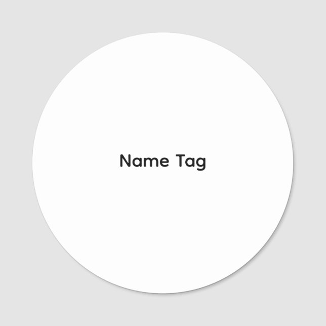 Simple Custom | Classic Name Tag (Front)