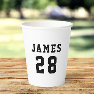 Simple Custom Colour Varsity Paper Cups