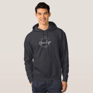Simple Custom company business logo in white on Hoodie