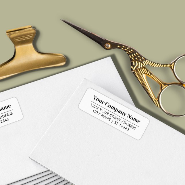 Simple Custom Company Business Return Address Label (Creator Uploaded)