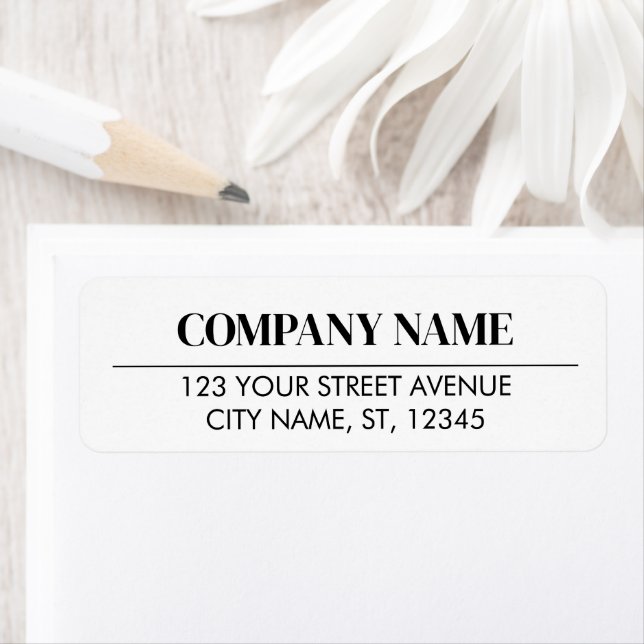 Simple Custom Company Business Return Address  Label (Insitu)