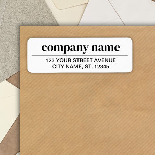 Simple Custom Company Business Return Address Return Address Label