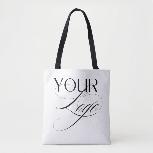 Simple Custom Company Logo Front and Back Tote Bag (Front)