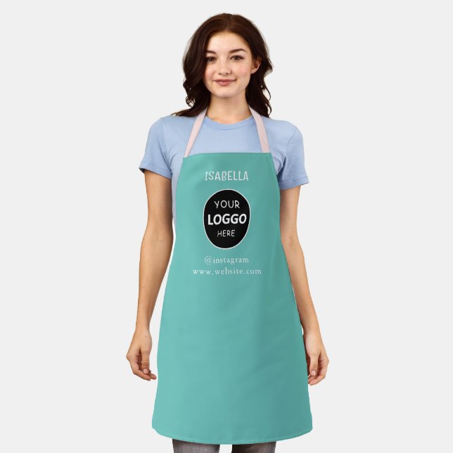 Simple Custom Company Logo personalised  Apron (Worn)