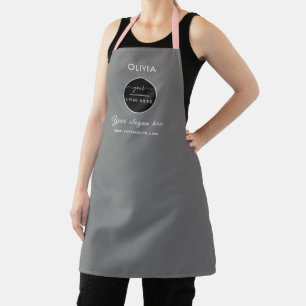 Simple Custom Company Logo personalised black Apro Apron