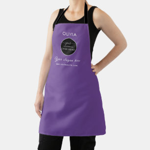 Simple Custom Company Logo personalised black Apro Apron