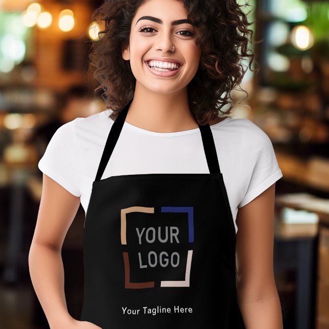 Simple Custom Company Logo personalised black Apro Apron (Simple Custom Company Logo personalized black Apro Apron)