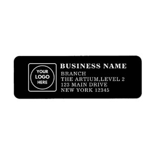 Simple Custom Company Logo Professional Business  Return Address Label