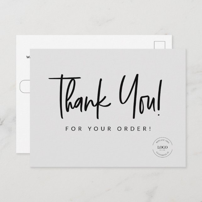 Simple Custom Coupon code Business Logo  Postcard (Front/Back)