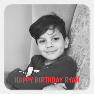 Simple Custom create your own photo Square Sticker