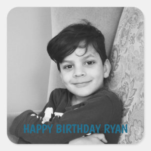Simple Custom create your own photo Square Sticker