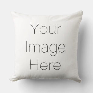simple custom create your own photo Throw Pillow