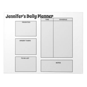 simple custom daily planner goals to do list quote notepad