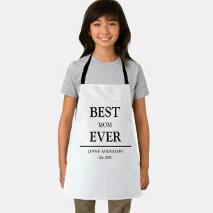 Simple Custom Design Best Mum Ever Mothers Gift Apron