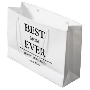 Simple Custom Design Best Mum Ever Mothers Large Gift Bag