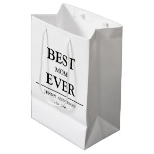 Simple Custom Design Best Mum Ever Mothers Medium Gift Bag