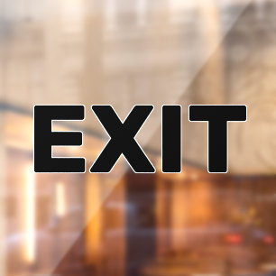 Simple Custom Design Exit Window Cling