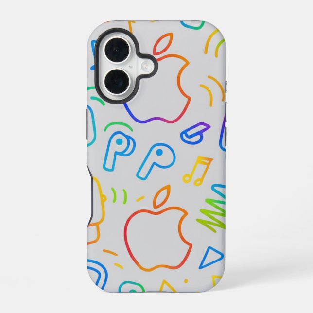 Simple Custom Design personalised Trending  iPhone 16 Case (Back)
