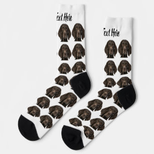 Simple Custom Dog Pet Photo Personalised Text Sock