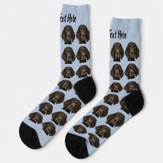 Simple Custom Dog Pet Photo Personalised Text Sock