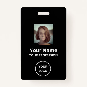 SIMPLE CUSTOM EMPLOYEE NUMBER PHOTO BAR CODE BADG ID BADGE