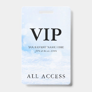 Simple Custom Event All Access VIP Badge ID Badge