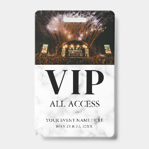 Simple Custom Event All Access VIP Badge ID Badge