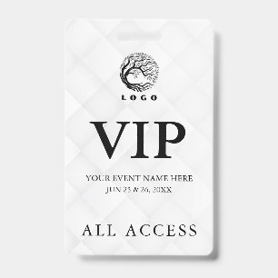 Simple Custom Event All Access VIP Badge ID Badge