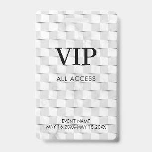 Simple Custom Event All Access VIP Badge ID Badge