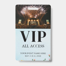 Simple Custom Event All Access VIP Badge