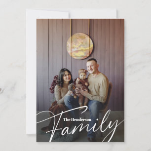 Simple Custom Family Photo Card