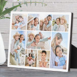 Simple Custom Family Photo Collage Plaque<br><div class="desc">Personalised Photo Plaque with Easel Stand for Favourite Memories. This simple and elegant photo plaque with an easel stand is a perfect way to showcase your favourite memories. The layout includes space for five photos, making it a beautiful way to display family moments, travel highlights, or any special snapshots you...</div>