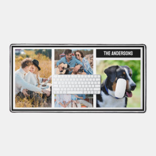 Simple Custom Family Photo Collage Table Mat