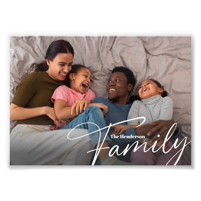 Simple Custom Family Photo Print (Front)