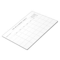 Simple Custom Family Planner Monthly Calendar 