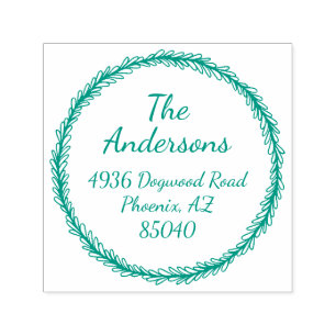 Simple Custom Family Round Return Address Stamp