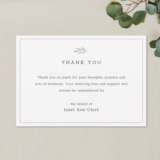 Simple Custom Funeral Thank You Note (Creator Uploaded)